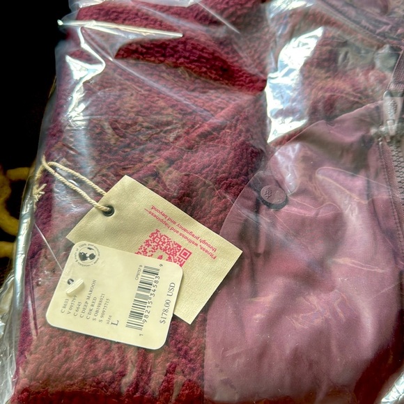 NWT$178 FP Movement X Hatch Hit The Slope Fleece Maternity Jacket Dark Red LARGE - Picture 9 of 9